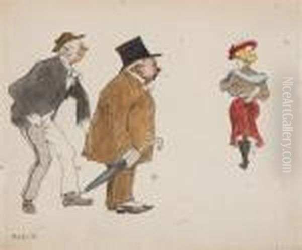 Gentleman Watching A Lady - view 1
