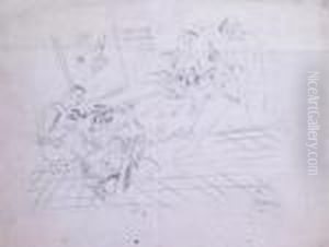 Chez Le Coiffeur by Jules Pascin