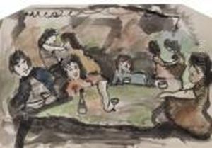 Merry Company by Jules Pascin