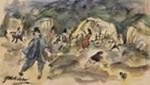 The Circus Came To Town by Jules Pascin