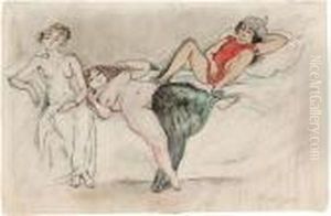 Waiting - Lasalle D'attente by Jules Pascin