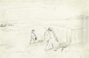 La Partie De Chasse Sur La Plage Stamped La Partie De Chasse Sur La Plage Stamped