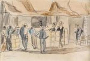 Scene De Bar A Cuba by Jules Pascin