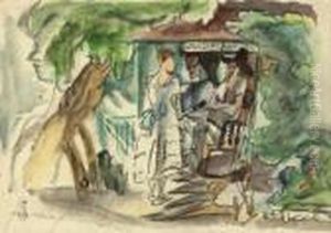 Devant L'auberge A Cuba by Jules Pascin