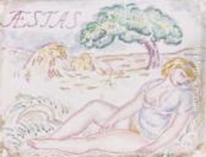 L'ete : Le Repos De Ceres by Jules Pascin
