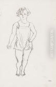 "jeune Fille" by Jules Pascin