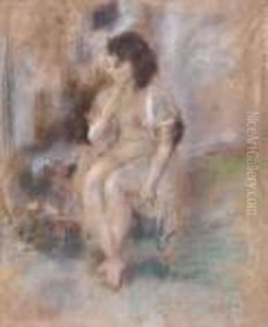 Bebe Aux Camelias by Jules Pascin