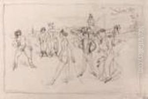 Le Duel Des Amazones by Jules Pascin