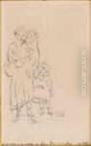 Trois Paires D'yeux by Jules Pascin