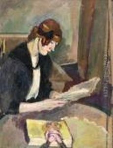 Hermine Lisant by Jules Pascin