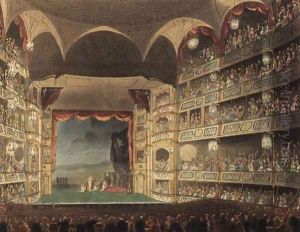 Interior of Drury Lane Theatre, 1808 by T. Rowlandson & A.C. Pugin
