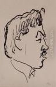 Cartoon/figure Studies/portraitof A Soldier by Jules Pascin