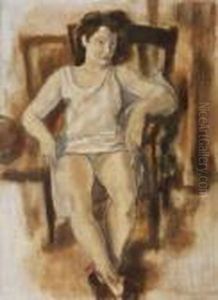 Jeune Fille Dans Un Fauteuil. by Jules Pascin