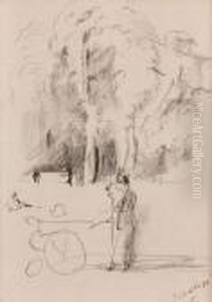 Promenade En Poussette Au Jardin Public - view 1