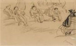 Le Jardin Public by Jules Pascin