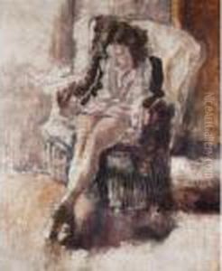Jeune Fille Assise by Jules Pascin