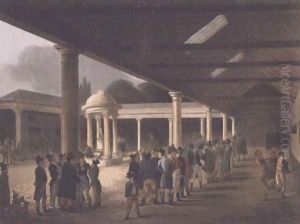 Tattersalls Horse Repository from Ackermanns Microcosm of London by T. Rowlandson & A.C. Pugin