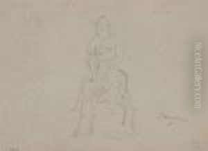 Homme A Cheval by Jules Pascin