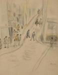 Scene De Rue Animee by Jules Pascin