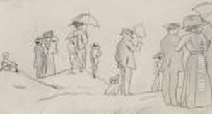 Personnages Dans Les Dunes by Jules Pascin