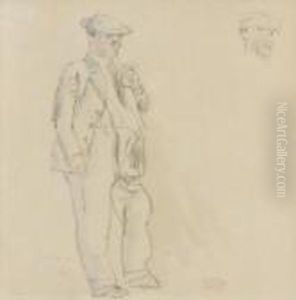 Homme Au Beret Et Etude De Visage Homme Au Beret Et Etude De Visage