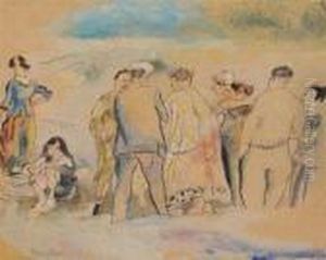 Sur La Plage by Jules Pascin