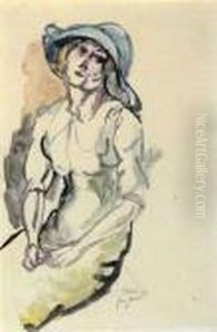 Portrait De Hermione David by Jules Pascin