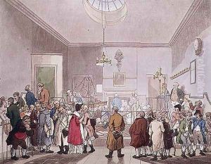The Betting Post, late 18th century by T. Rowlandson & A.C. Pugin