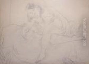 Reclining Nude by Jules Pascin