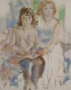 Claudia Et Zinah by Jules Pascin