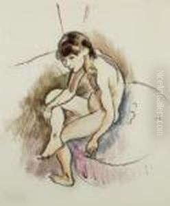 Fillette Assise by Jules Pascin