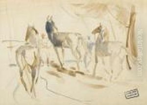 Pferde Und Reiter by Jules Pascin