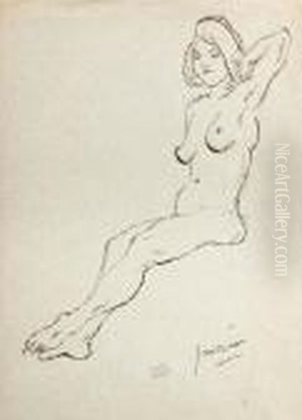 Etude De Femme Allongee - view 1