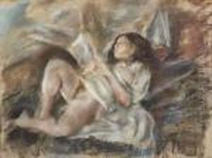 Nude Reading by Jules Pascin