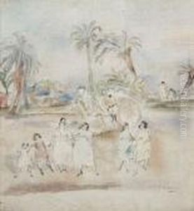 Tahitian Landscape by Jules Pascin