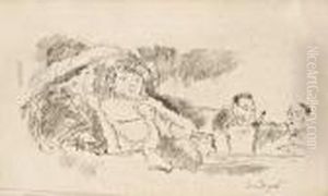 La Conversation by Jules Pascin