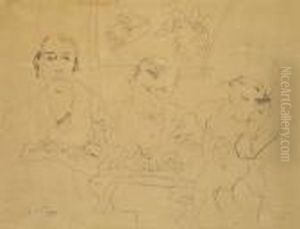 Scene De Cafe by Jules Pascin