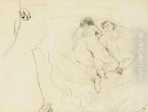 Deux Femmes Allongees by Jules Pascin