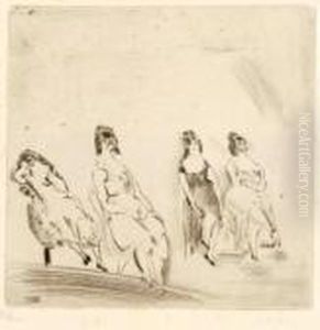 Une, Deux, Trois, Quatre Dames by Jules Pascin