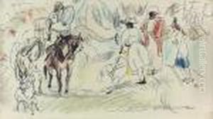 Scene De La Rue A La Havane by Jules Pascin