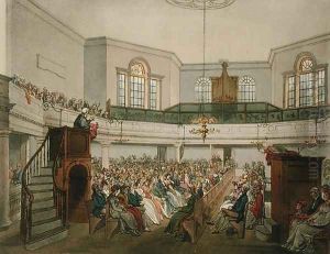 Magdalen Chapel, from Ackermanns Microcosm of London, engraved by John Bluck fl.1791-1831, 1809
