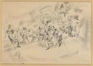 Scene De Parc by Jules Pascin