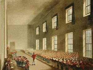 Military College, Chelsea, from Ackermanns Microcosm of London, engraved by Thomas Sunderland fl.1798, 1810