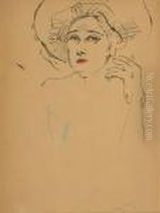 Portrait Einer Rauchenden Dame by Jules Pascin