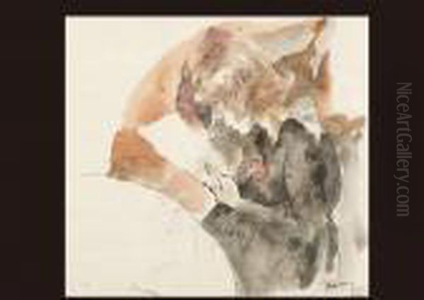 Portrait D'hermine Lisant - view 1