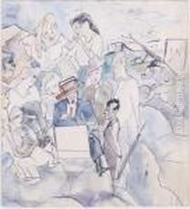 The Town Scribe by Jules Pascin