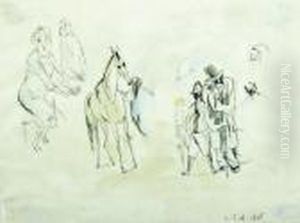 Etude De Personnages by Jules Pascin