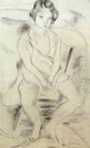 Modele Nu Assis by Jules Pascin