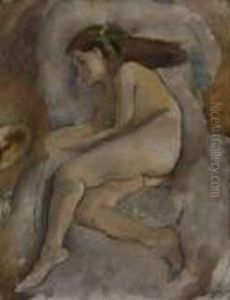 Sleeping Nude by Jules Pascin
