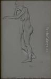 Femme Debout Accoudee by Jules Pascin
